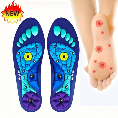 1 pár mágneses akupresszúr talpbetét - Ergonomikus ívtartó, puha, rugalmas