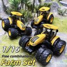 1/24 Méretarányú Sárga Játék Traktor