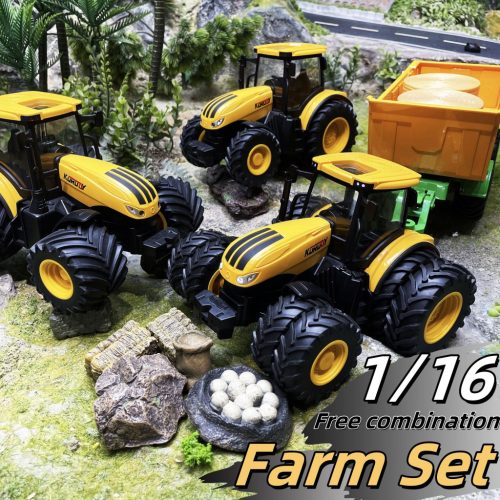 1/24 Méretarányú Sárga Játék Traktor