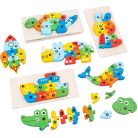 3D-s Montessori fa puzzle játék