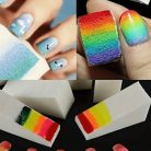 10 Db Gradient Nail Art Puha Szivacs, Nail Art Eszköz, Sminkes Szivacs, Sminkék Háromszög Alakú Szivacs