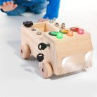 Gyermek LED Kapcsoló Foglalt Tábla - Fa Oktató Játék Csavarhúzóval & Javító Eszközökkel a Gyakorlati Tanuláshoz