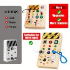 Színes Fa Foglalkoztató Tábla Érzékszervi Játékkal, Fény Kapcsolókkal - Oktatási & Utazásbarát Születésnapi Ajándék Gyerekeknek