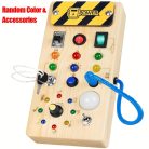 Színes Fa Foglalkoztató Tábla Érzékszervi Játékkal, Fény Kapcsolókkal - Oktatási & Utazásbarát Születésnapi Ajándék Gyerekeknek