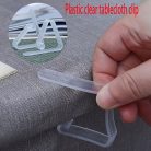 10 Darab Átlátszó Szélálló Asztalterítő Csipesz
