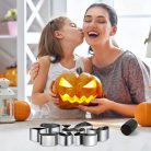 10 darabos Halloween tökfaragó rozsdamentes acél formakészlet - Tökéletes DIY sütéshez és díszítéshez - Alkalmas különböző tök méretekhez - Márka: Sinzaz