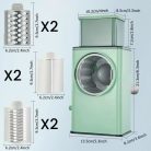 3 az 1-ben kézi forgó reszelő, 3 rozsdamentes acél pengével