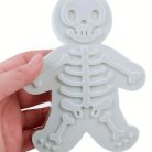 3D Váz Skelet Gingerbread Man Süti Kiszúró Szett, Műanyag Süteménynyomó Forma Sütéshez és Torta Dekoráláshoz