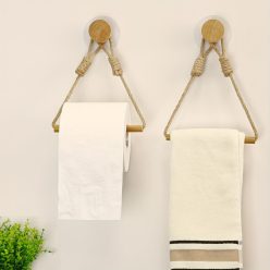   2db fa törölközőtartó - falra akasztható papírtörlő tároló