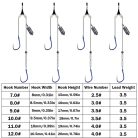 4db harapásgátló dupla horog gördülő forgóval és nylon zsinórral