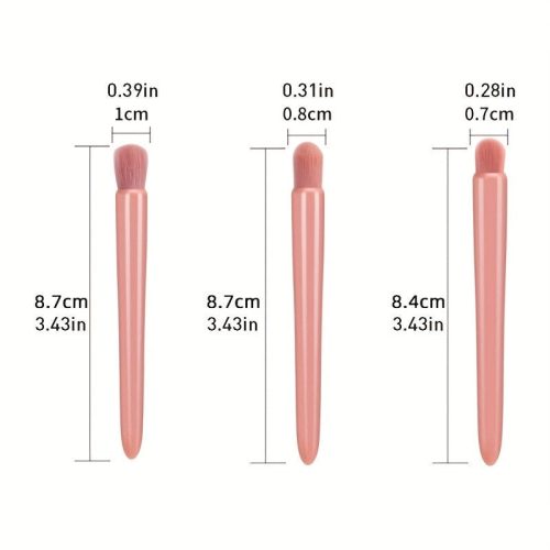 5 Darab Hordozható Mini Smink Ecset Készlet Tükörrel És Tokkal
