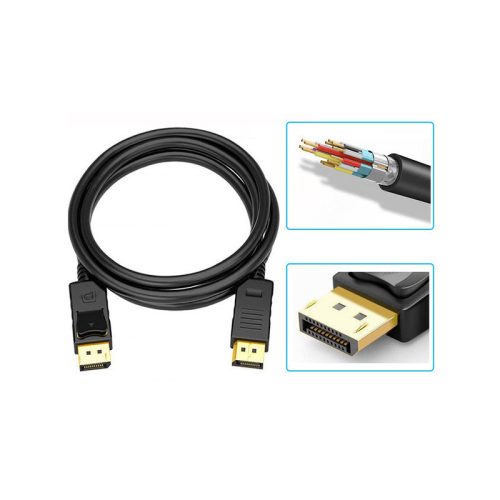 DisplayPort Kábel 1.8 m – DP 1.2 Video és Audio Átvitellel, Full HD / 4K Kompatibilis