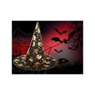 Boszorkánykalap Halloween ünnepre - fekete, csúcsos, varázslatos, kiegészítő, női, gyerek, cosplay, jelmez