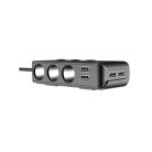 4 portos USB gyorstöltő autós adapter - 12-24V, PD, QC támogatással