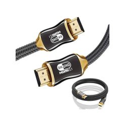   Magas sebességű HDMI 2.1 videó kábel arany csatlakozóval 3 méter - 8K 60Hz, 4K 120Hz támogatással