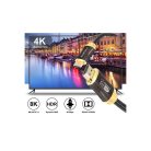 Magas sebességű HDMI 2.1 videó kábel arany csatlakozóval 3 méter - 8K 60Hz, 4K 120Hz támogatással