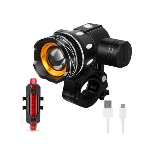 Kerékpár lámpa LED T6 szett elölre és hátulra