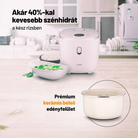 Egészségesebb rizsfőzés a Lauben Low Sugar Rice Cooker 3000WT segítségével